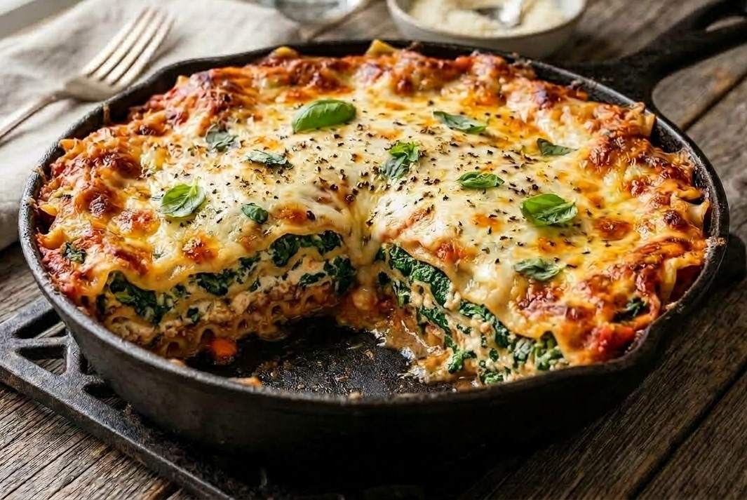 Creamy_Spinach_Vegetable_Lasagna_with_Tomato_Sauce